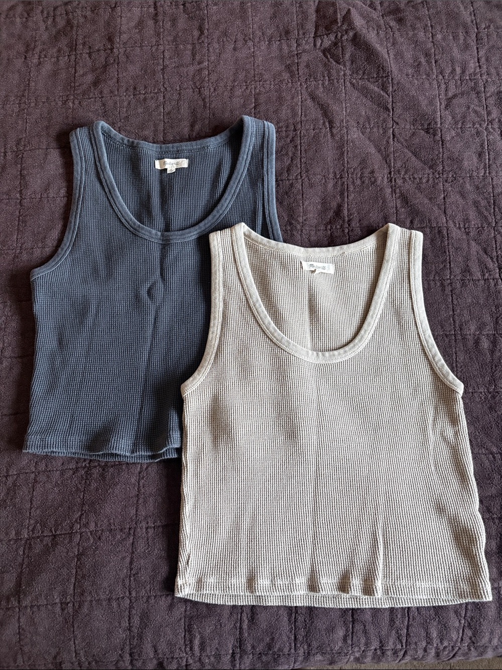 Madewell Waffle Scoop Neck Tank Top